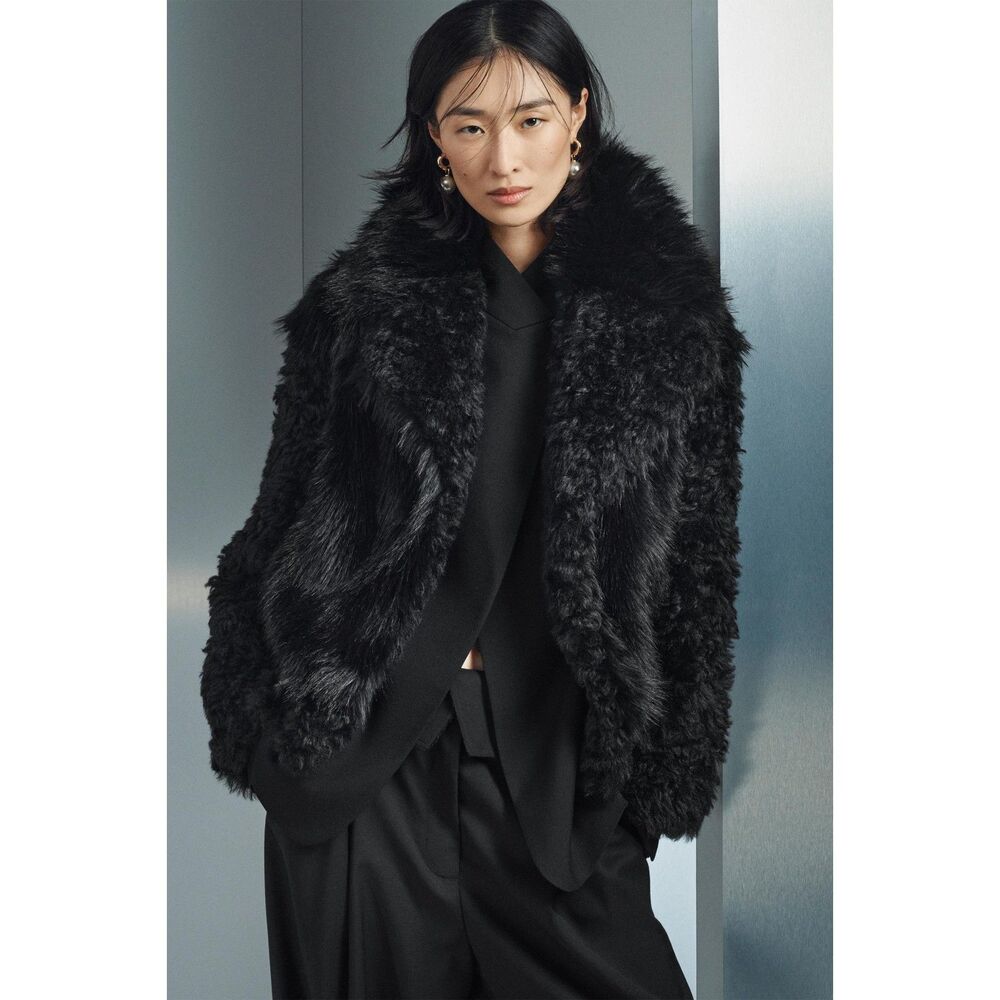 ZARA ZW Collection Faux Fur Short Coat – Size M – NWT
